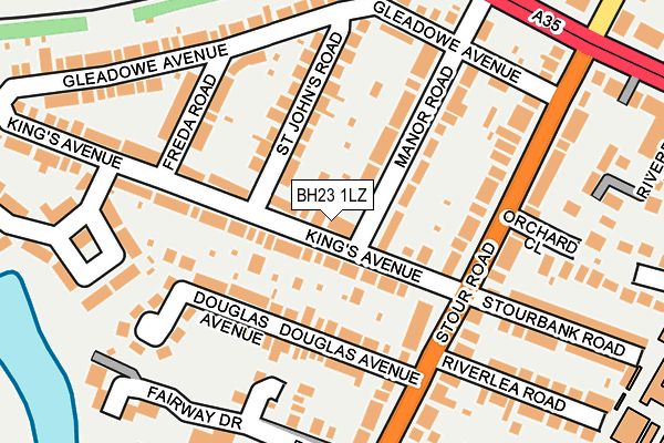BH23 1LZ map - OS OpenMap – Local (Ordnance Survey) BH23 1LZ map - OS OpenMap – Local (Ordnance Survey)