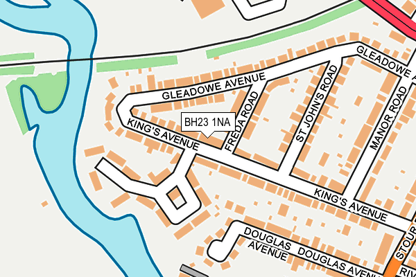 BH23 1NA map - OS OpenMap – Local (Ordnance Survey) BH23 1NA map - OS OpenMap – Local (Ordnance Survey)