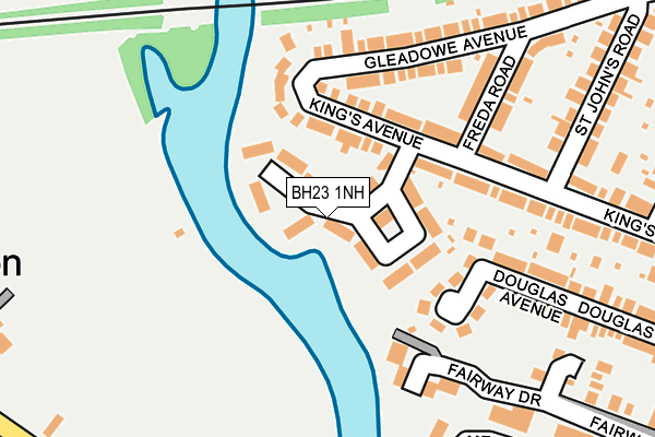 BH23 1NH map - OS OpenMap – Local (Ordnance Survey) BH23 1NH map - OS OpenMap – Local (Ordnance Survey)
