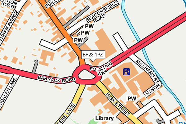BH23 1PZ map - OS OpenMap – Local (Ordnance Survey) BH23 1PZ map - OS OpenMap – Local (Ordnance Survey)