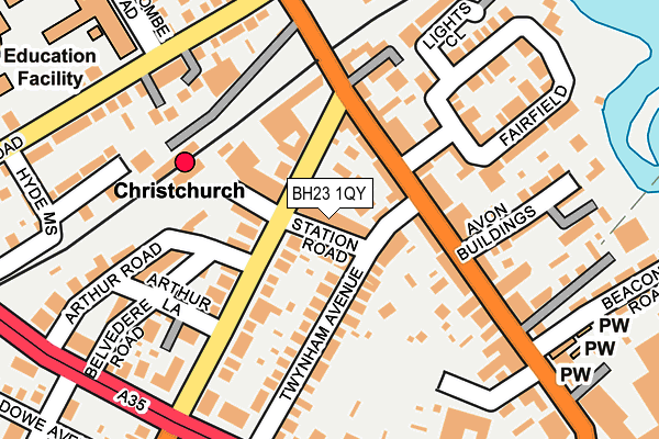 BH23 1QY map - OS OpenMap – Local (Ordnance Survey) BH23 1QY map - OS OpenMap – Local (Ordnance Survey)
