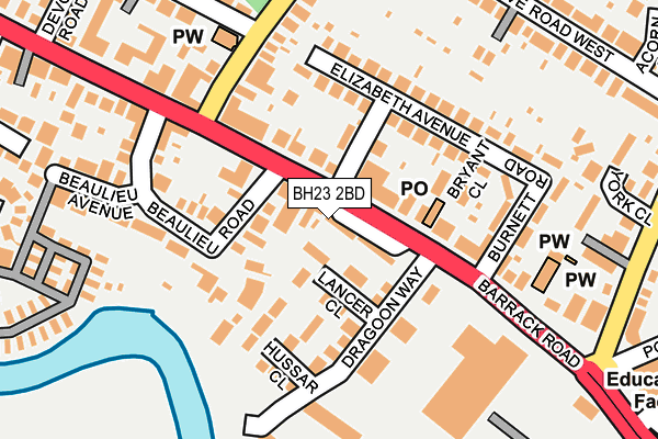 BH23 2BD map - OS OpenMap – Local (Ordnance Survey) BH23 2BD map - OS OpenMap – Local (Ordnance Survey)