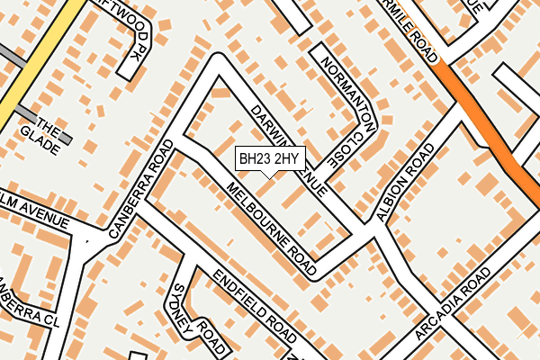BH23 2HY map - OS OpenMap – Local (Ordnance Survey) BH23 2HY map - OS OpenMap – Local (Ordnance Survey)
