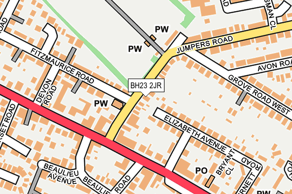 BH23 2JR map - OS OpenMap – Local (Ordnance Survey) BH23 2JR map - OS OpenMap – Local (Ordnance Survey)