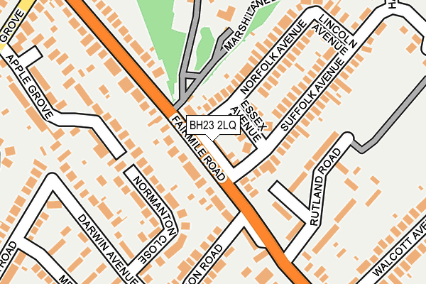 BH23 2LQ map - OS OpenMap – Local (Ordnance Survey) BH23 2LQ map - OS OpenMap – Local (Ordnance Survey)