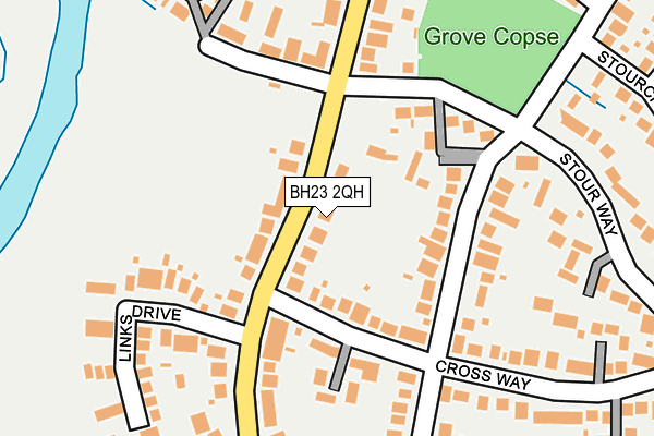 BH23 2QH map - OS OpenMap – Local (Ordnance Survey) BH23 2QH map - OS OpenMap – Local (Ordnance Survey)