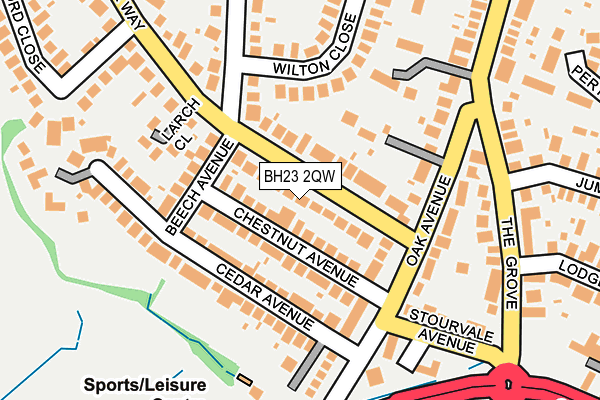 BH23 2QW map - OS OpenMap – Local (Ordnance Survey) BH23 2QW map - OS OpenMap – Local (Ordnance Survey)