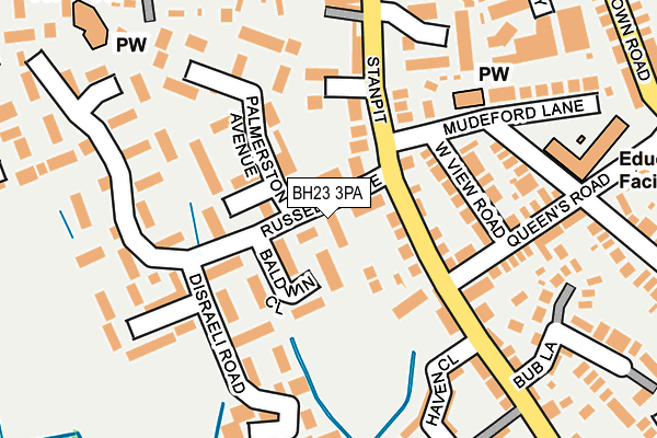 BH23 3PA map - OS OpenMap – Local (Ordnance Survey) BH23 3PA map - OS OpenMap – Local (Ordnance Survey)