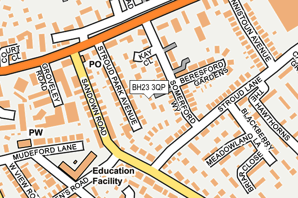BH23 3QP map - OS OpenMap – Local (Ordnance Survey) BH23 3QP map - OS OpenMap – Local (Ordnance Survey)
