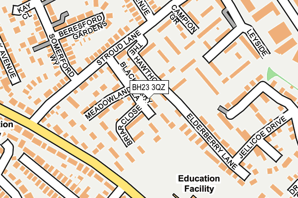 BH23 3QZ map - OS OpenMap – Local (Ordnance Survey) BH23 3QZ map - OS OpenMap – Local (Ordnance Survey)