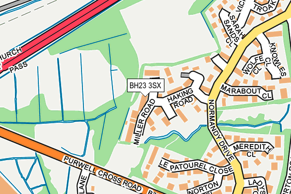 BH23 3SX map - OS OpenMap – Local (Ordnance Survey) BH23 3SX map - OS OpenMap – Local (Ordnance Survey)