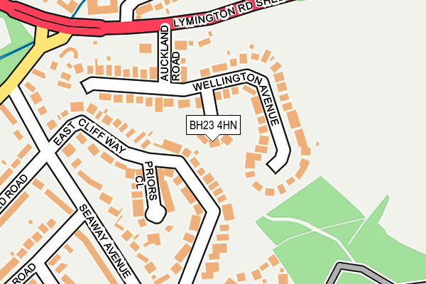 BH23 4HN map - OS OpenMap – Local (Ordnance Survey) BH23 4HN map - OS OpenMap – Local (Ordnance Survey)