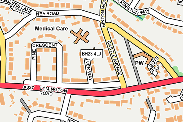 BH23 4LJ map - OS OpenMap – Local (Ordnance Survey) BH23 4LJ map - OS OpenMap – Local (Ordnance Survey)