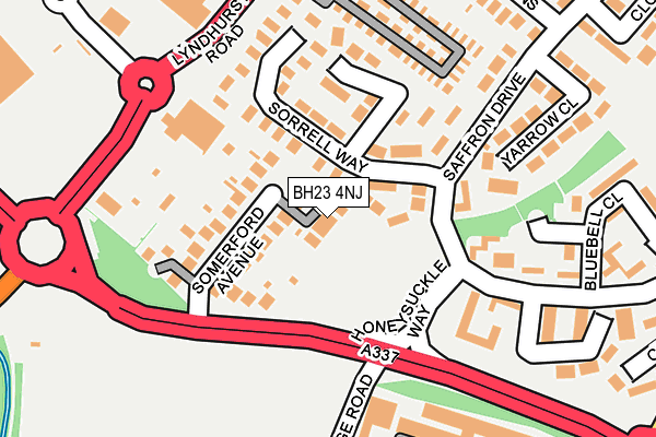 BH23 4NJ map - OS OpenMap – Local (Ordnance Survey) BH23 4NJ map - OS OpenMap – Local (Ordnance Survey)