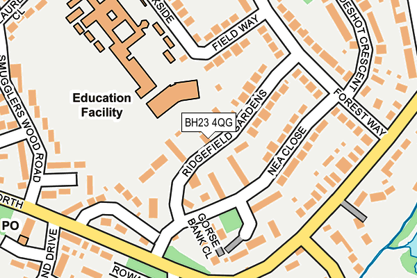 BH23 4QG map - OS OpenMap – Local (Ordnance Survey) BH23 4QG map - OS OpenMap – Local (Ordnance Survey)