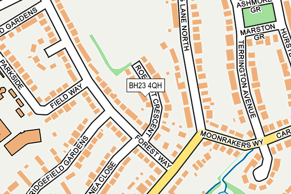 BH23 4QH map - OS OpenMap – Local (Ordnance Survey) BH23 4QH map - OS OpenMap – Local (Ordnance Survey)