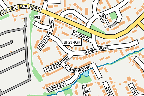 BH23 4QR map - OS OpenMap – Local (Ordnance Survey) BH23 4QR map - OS OpenMap – Local (Ordnance Survey)