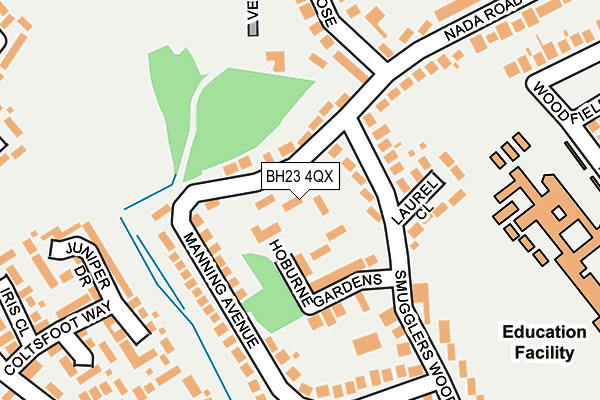 BH23 4QX map - OS OpenMap – Local (Ordnance Survey) BH23 4QX map - OS OpenMap – Local (Ordnance Survey)