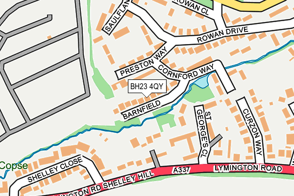 BH23 4QY map - OS OpenMap – Local (Ordnance Survey) BH23 4QY map - OS OpenMap – Local (Ordnance Survey)