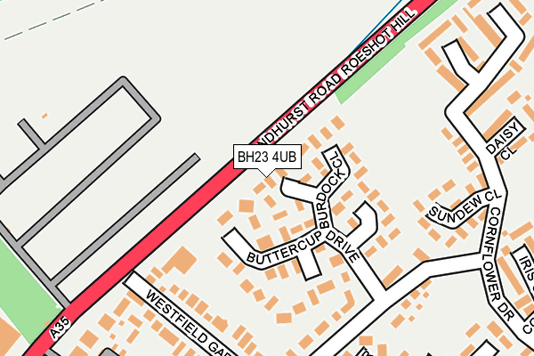 BH23 4UB map - OS OpenMap – Local (Ordnance Survey) BH23 4UB map - OS OpenMap – Local (Ordnance Survey)
