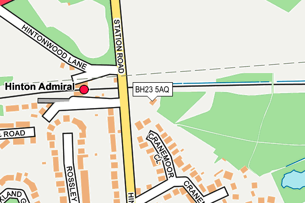 BH23 5AQ map - OS OpenMap – Local (Ordnance Survey)