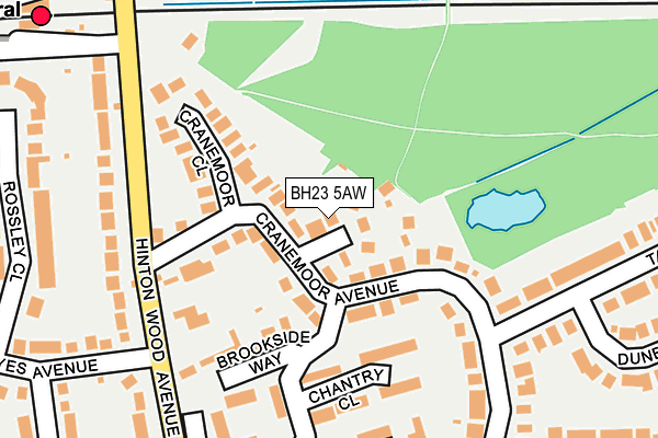 BH23 5AW map - OS OpenMap – Local (Ordnance Survey) BH23 5AW map - OS OpenMap – Local (Ordnance Survey)