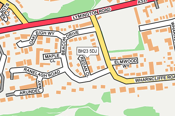BH23 5DJ map - OS OpenMap – Local (Ordnance Survey) BH23 5DJ map - OS OpenMap – Local (Ordnance Survey)