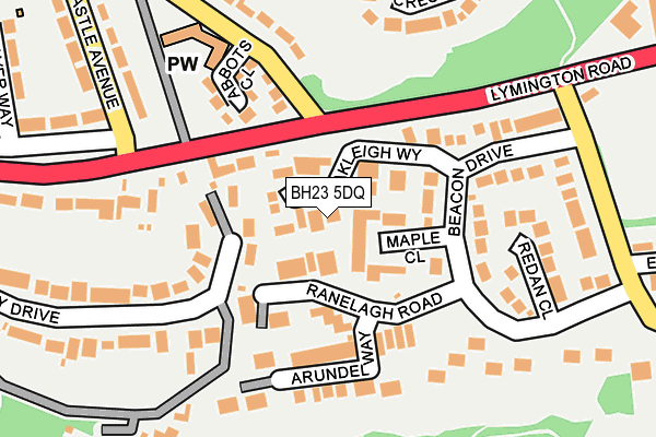 BH23 5DQ map - OS OpenMap – Local (Ordnance Survey) BH23 5DQ map - OS OpenMap – Local (Ordnance Survey)