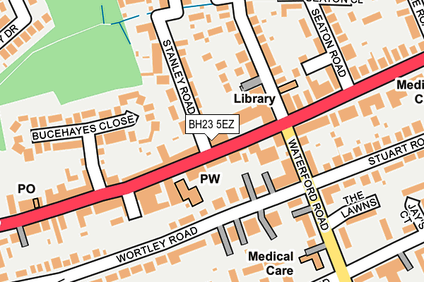 BH23 5EZ map - OS OpenMap – Local (Ordnance Survey) BH23 5EZ map - OS OpenMap – Local (Ordnance Survey)