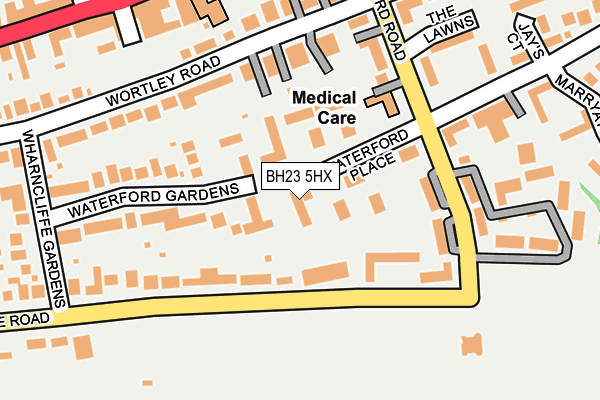 BH23 5HX map - OS OpenMap – Local (Ordnance Survey) BH23 5HX map - OS OpenMap – Local (Ordnance Survey)