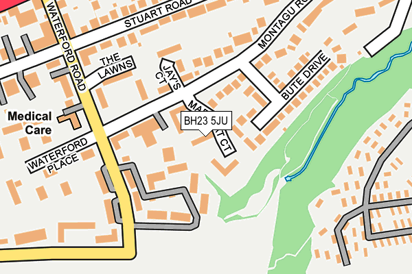 BH23 5JU map - OS OpenMap – Local (Ordnance Survey) BH23 5JU map - OS OpenMap – Local (Ordnance Survey)