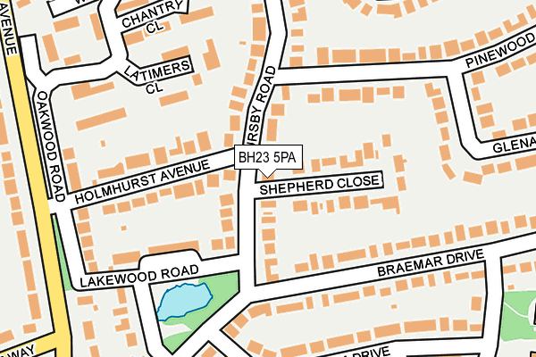 BH23 5PA map - OS OpenMap – Local (Ordnance Survey) BH23 5PA map - OS OpenMap – Local (Ordnance Survey)