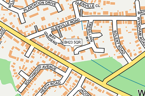 BH23 5QR map - OS OpenMap – Local (Ordnance Survey) BH23 5QR map - OS OpenMap – Local (Ordnance Survey)