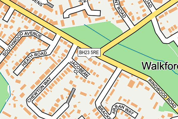 BH23 5RE map - OS OpenMap – Local (Ordnance Survey) BH23 5RE map - OS OpenMap – Local (Ordnance Survey)
