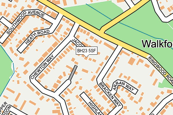 BH23 5SF map - OS OpenMap – Local (Ordnance Survey) BH23 5SF map - OS OpenMap – Local (Ordnance Survey)