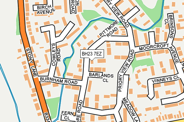 BH23 7EZ map - OS OpenMap – Local (Ordnance Survey) BH23 7EZ map - OS OpenMap – Local (Ordnance Survey)