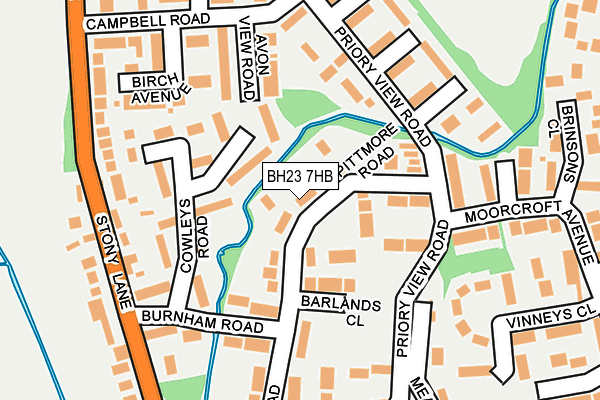 BH23 7HB map - OS OpenMap – Local (Ordnance Survey) BH23 7HB map - OS OpenMap – Local (Ordnance Survey)