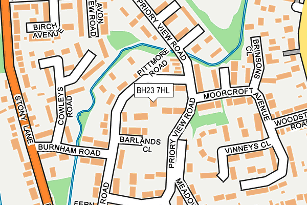 BH23 7HL map - OS OpenMap – Local (Ordnance Survey) BH23 7HL map - OS OpenMap – Local (Ordnance Survey)