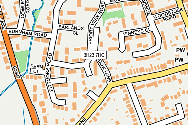 BH23 7HQ map - OS OpenMap – Local (Ordnance Survey) BH23 7HQ map - OS OpenMap – Local (Ordnance Survey)