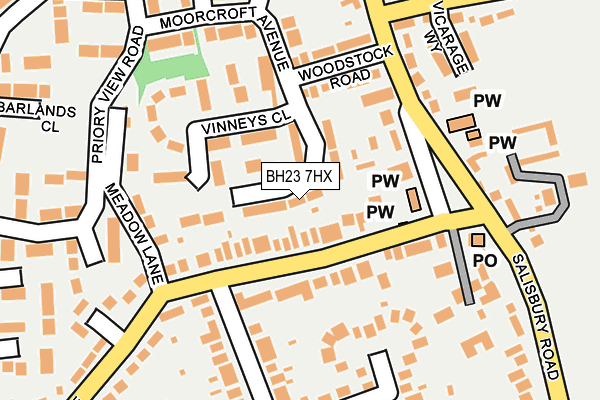 BH23 7HX map - OS OpenMap – Local (Ordnance Survey) BH23 7HX map - OS OpenMap – Local (Ordnance Survey)