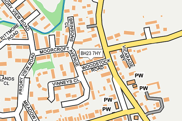 BH23 7HY map - OS OpenMap – Local (Ordnance Survey) BH23 7HY map - OS OpenMap – Local (Ordnance Survey)