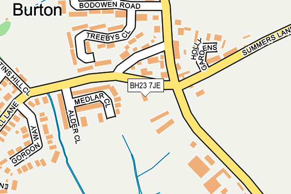 BH23 7JE map - OS OpenMap – Local (Ordnance Survey) BH23 7JE map - OS OpenMap – Local (Ordnance Survey)