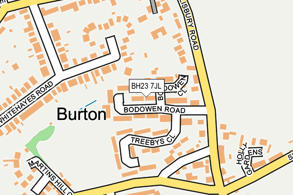 BH23 7JL map - OS OpenMap – Local (Ordnance Survey) BH23 7JL map - OS OpenMap – Local (Ordnance Survey)