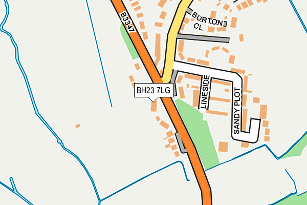 BH23 7LG map - OS OpenMap – Local (Ordnance Survey) BH23 7LG map - OS OpenMap – Local (Ordnance Survey)