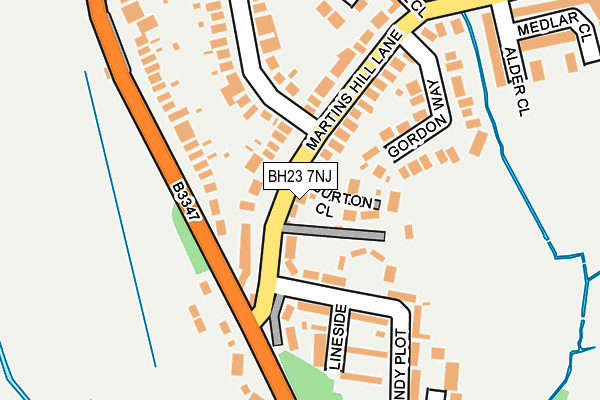 BH23 7NJ map - OS OpenMap – Local (Ordnance Survey) BH23 7NJ map - OS OpenMap – Local (Ordnance Survey)