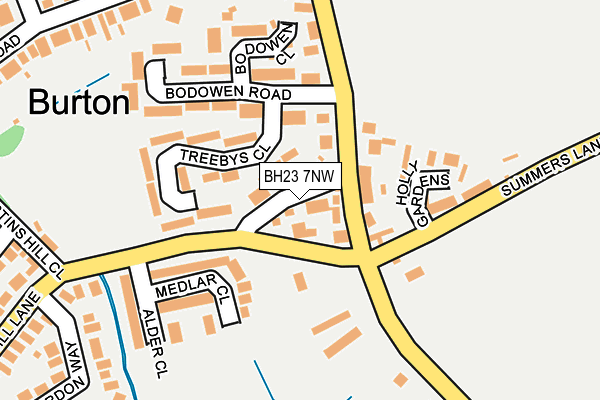 BH23 7NW map - OS OpenMap – Local (Ordnance Survey) BH23 7NW map - OS OpenMap – Local (Ordnance Survey)