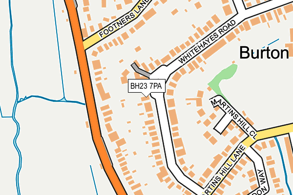 BH23 7PA map - OS OpenMap – Local (Ordnance Survey) BH23 7PA map - OS OpenMap – Local (Ordnance Survey)