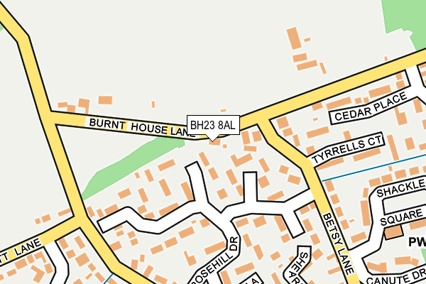 BH23 8AL map - OS OpenMap – Local (Ordnance Survey) BH23 8AL map - OS OpenMap – Local (Ordnance Survey)