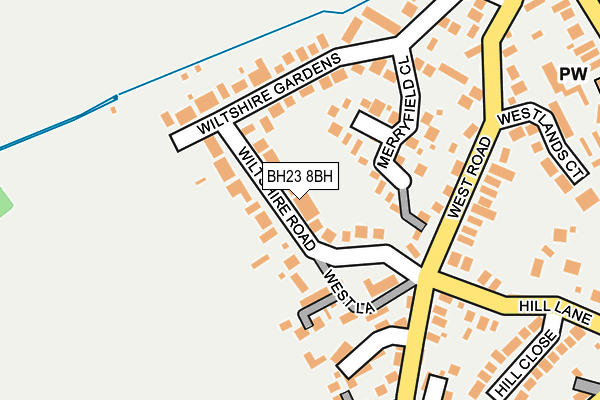 BH23 8BH map - OS OpenMap – Local (Ordnance Survey) BH23 8BH map - OS OpenMap – Local (Ordnance Survey)