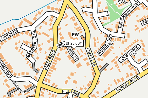 BH23 8BY map - OS OpenMap – Local (Ordnance Survey) BH23 8BY map - OS OpenMap – Local (Ordnance Survey)